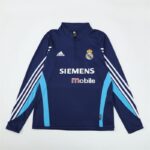 Real Madrid 2003-04 Royal Blue Long Sleeve Training Top - Image 3