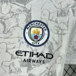 Manchester City x Kidsuper 2025-26 White City Jersey Fan Version - Image 3