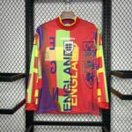 England 1995 Red Goalkeeper Long Sleeve Retro Jersey - Image 4