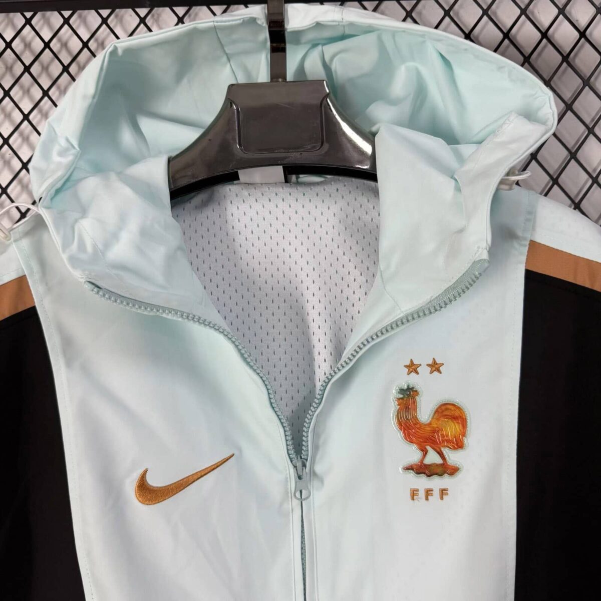 France 2026 Light Blue Energy Woven Hooded Windbreaker - Image 4
