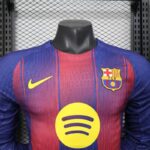 Barcelona 2025-26 Home Long Sleeve Jersey Player Version - Image 5