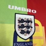 England 1995 Red Goalkeeper Long Sleeve Retro Jersey - Image 5