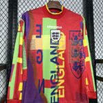 England 1995 Red Goalkeeper Long Sleeve Retro Jersey - Image 6