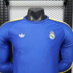 Real Madrid 2026-27 Retro Lifestyle Blue Long Sleeve Jersey Player Version - Image 7