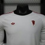 Manchester United 2026-27 Retro Lifestyle White Long Sleeve Jersey Player Version - Image 7